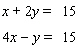 Solve the system of linear equations by the elimination method.   A)    B)    C)    D) The lines are parallel.   E) The lines coincide.