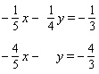 Solve the system of linear equations by the elimination method.   A)    B)    C)    D) The lines are parallel.   E) The lines coincide.