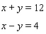 Solve the system of linear equations by elimination.   If the system is dependent or inconsistent , indicate this.
