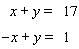 Solve the system of linear equations by elimination.   If the system is dependent or inconsistent , indicate this.