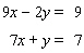 Solve the system by eliminating the   variable.   If the system is dependent or inconsistent , indicate this.