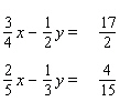 Solve the system of linear equations by the elimination method.   If the system is dependent or inconsistent , indicate this.