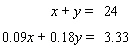 Multiply both sides of the bottom equation by 100 and then solve by the elimination method.   If the system is dependent or inconsistent , indicate this.