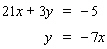Solve the system by substitution. Substitute the expression in the second equation into the first equation and solve.   If the lines coincide, answer dependent . If the lines are parallel, answer no solution . A)    B)    C)    D) dependent E) no solution