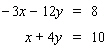 Solve the system by solving one of the equations for   or   and then use the substitution method.   If the lines coincide, answer dependent . If the lines are parallel, answer no solution . A)    B)    C)    D) dependent E) no solution