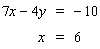 Solve the system using the substitution method.   If the system is dependent or inconsistent , or if there is no solution , indicate this.