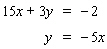 Solve the system by substitution. Substitute the expression in the second equation into the first equation and solve.   If the system is dependent or inconsistent , or if there is no solution , indicate this.