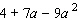 Identify the polynomial as a trinomial, binomial, or monomial, and give the degree.   A) Trinomial, 3 B) Monomial, 2 C) Binomial, 2 D) Trinomial, 2 E) Monomial, 3