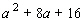 Find the value of the polynomial   when a is 3.
