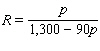 A store selling small portable radios knows from past experience that the number of radios it can sell each week,   is related to the price per radio,   by the equation   . Write an expression for the weekly revenue that involves only the variables   and   . A)    B)    C)    D)    E)   