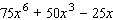 Divide the polynomial by   .  