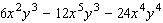 Factor the expression by taking out the greatest common factor.   A)    B)    C)    D)    E)   
