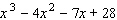 Factor the polynomial by grouping the terms together two at a time.  