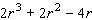 Factor the following problem completely. First, factor out the greatest common factor, and then factor the remaining trinomial.  