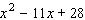Factor the trinomial.  
