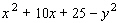 Factor by grouping the first three terms together.  