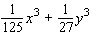 Factor the expression as the sum or difference of two cubes.   A)    B)    C)    D)    E)   