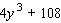 Factor the expression as the sum or difference of two cubes.  
