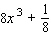 Factor the expression as the sum or difference of two cubes.  