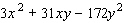 Factor the polynomial completely; that is, once you are finished factoring, none of the factors you obtain should be factorable. If the polynomial is prime , so indicate.  