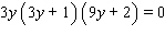 The equation is already in factored form. Use the special zero factor property to set the factors to 0 and solve.   A)    B)    C)    D)    E)   