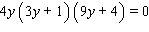 The equation is already in factored form. Use the special zero factor property to set the factors to 0 and solve.  
