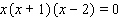 The equation is already in factored form. Use the special zero factor property to set the factors to 0 and solve.  