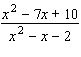 Reduce the following rational expressions to lowest terms.  
