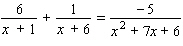 Solve the following equation. Be sure to check each answer in the original equation if you multiply both sides by an expression that contains the variable.   A)    B)    C)    D)    E) no solution