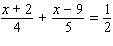 Solve the following equation. Be sure to check each answer in the original equation if you multiply both sides by an expression that contains the variable.   x = __________