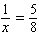 Solve the following proportion.   A)    B)    C)    D)    E)   