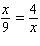 Solve the following proportion.   A)    B)    C)    D)    E)   