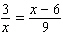 Solve the following proportion.   A)    B)    C)    D)    E)   