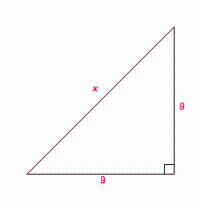 Find x in the right triangle.   A)    B)    C)    D)    E)   