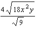 Use combinations of properties 1 and 2 for radicals to simplify the following expression as much as possible. Assume all variables represent positive numbers.  