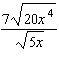 Put the radical expression into simplified form. Assume the variable represents a positive number.   A)    B)    C)    D)    E)   