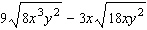 All variables in the problem below represent positive real numbers. Simplify each term, and combine, if possible.   A)    B)    C)    D)    E)   