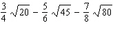 Simplify each term, if necessary, and then use the distributive property to combine terms, if possible.  