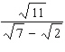 Rationalize the denominator. Give your answer in simplified form.   A)    B)    C)    D)    E)   