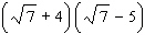 Perform the multiplication. Give your answer in simplified form for radical expressions.  