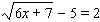Solve the equation by applying the squaring property of equality. Be sure to check all solutions in the original equation.   x = __________