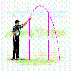 At the beginning of every football game, the referee flips a coin to see who will kick off. The equation that gives the height (in feet) of the coin tossed in the air is   . To find the times at which the coin is   feet above the ground we substitute   for   in the equation, giving us   . Solve this equation for   to find the times at which the coin is   feet above the ground.   A)    B)    C)    D)    E)   