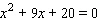 Solve the equation by using the quadratic formula.  