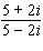 Divide the complex numbers.  