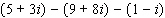 Combine the complex numbers.  