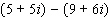 Combine the complex numbers.  