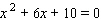 Solve the quadratic equation. Use whatever method seems to fit the situation or is convenient for you.  