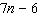 Find the first four numbers of the sequence by substituting the counting numbers, in order, into the following expression.   The first term is __________. The second term is __________. The third term is __________. The fourth term is __________.
