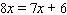 Find the solution for the equation.     __________