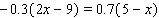 Solve the equation.     = __________